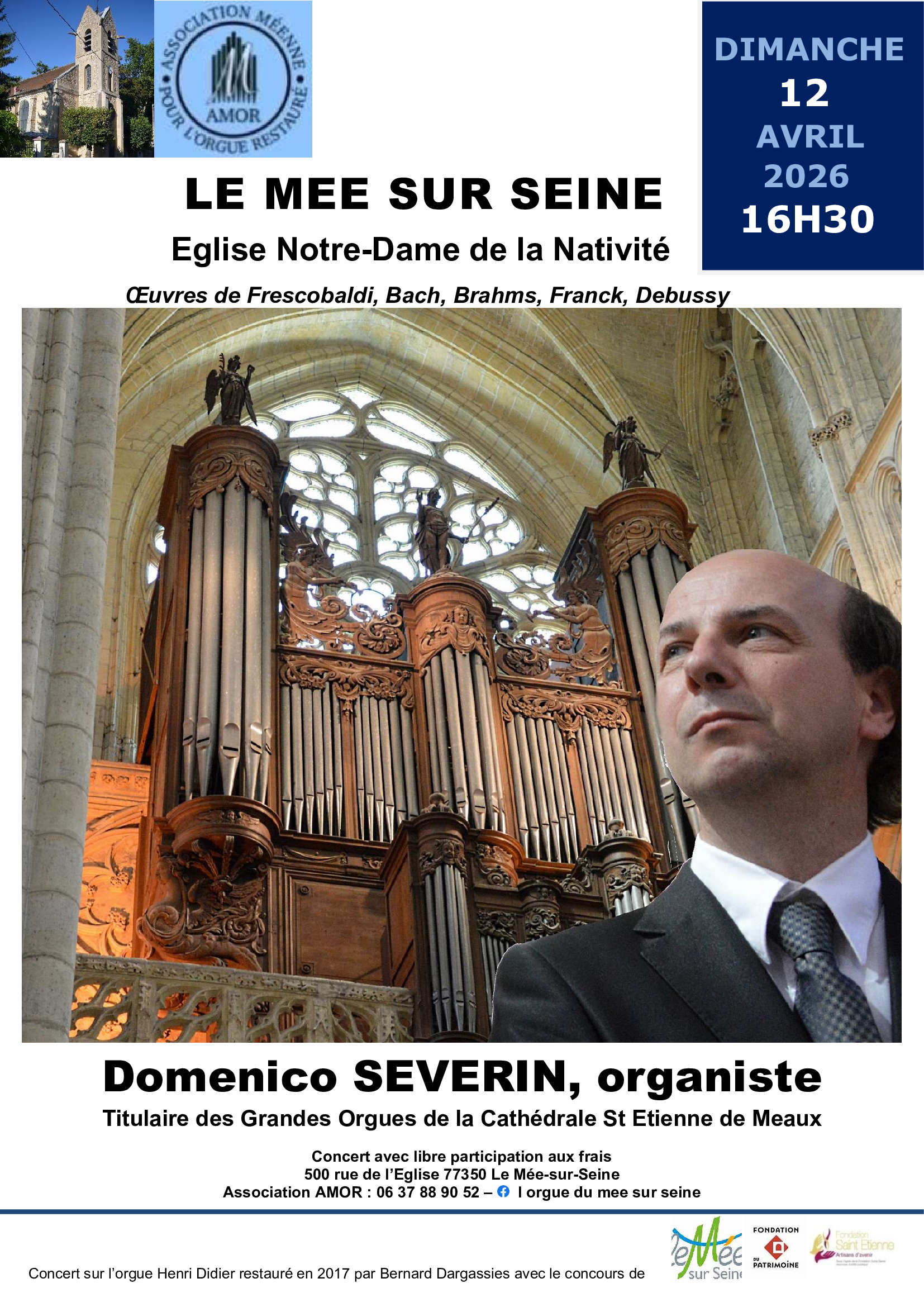 Concert 12 avril 2026 ND de la Nativité Le Mée