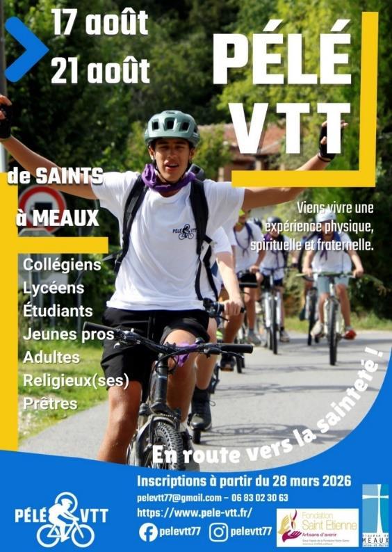 Cette année, nous pédalerons de Saints à Meaux du 17 au 21 août 2026 !
